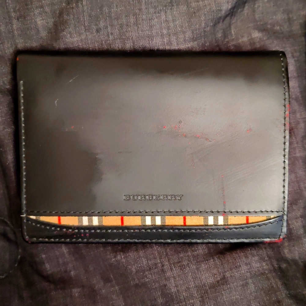 Burberry Nova Check Flip open wallet